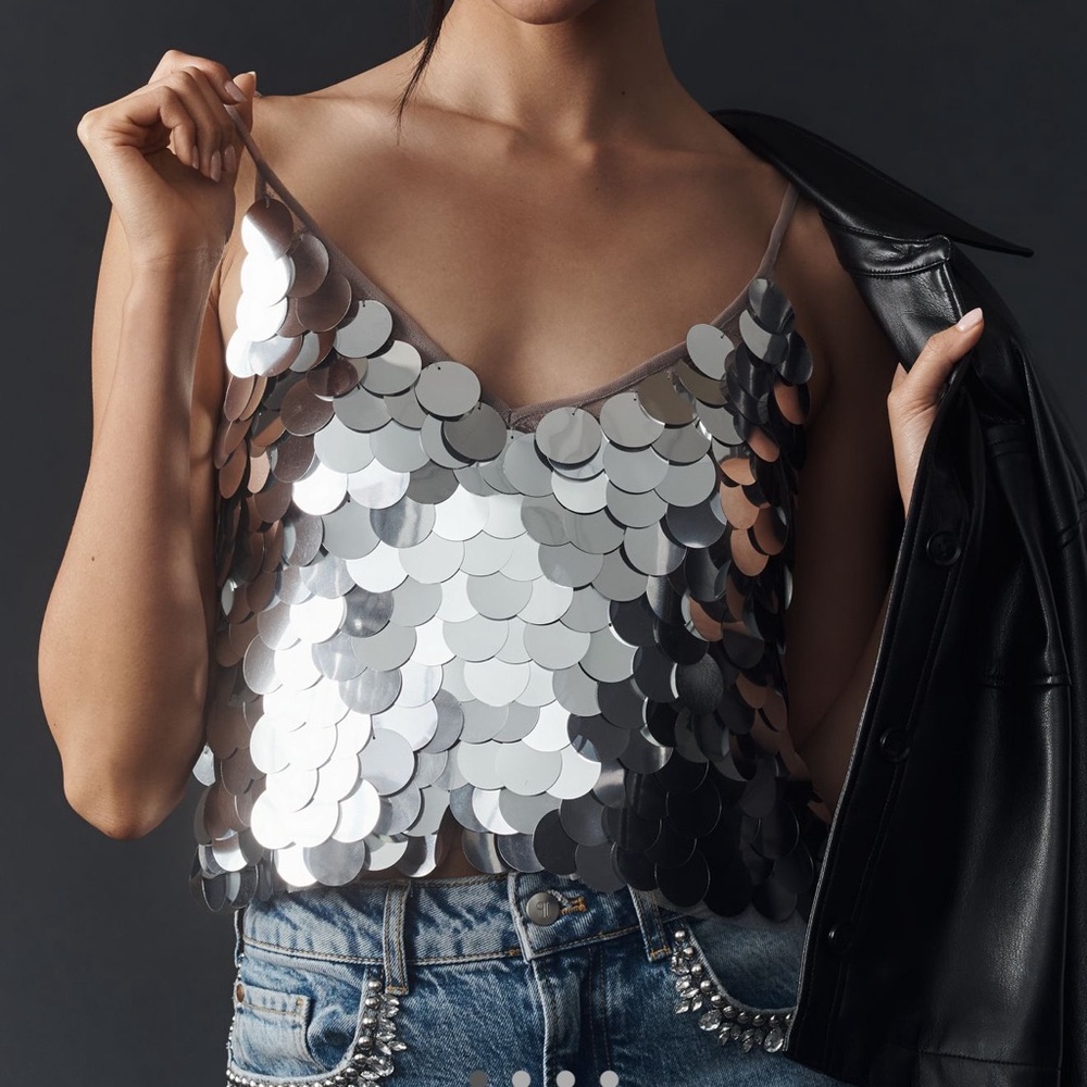 By Anthropologie Paillette Sequin Cami